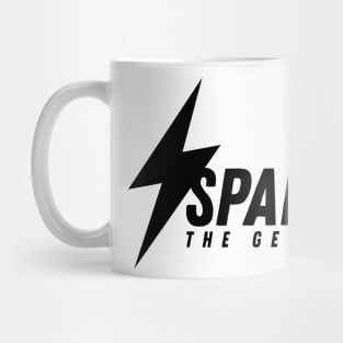 Spark The Genius logo, all in black Mug